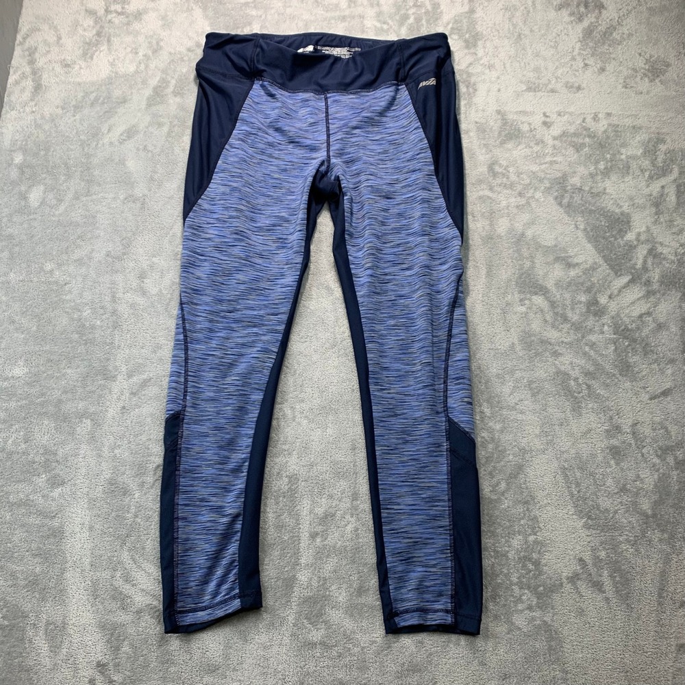 Avia Athletic Capri Leggings Running Workout Blue Space Dye Activewear XL
